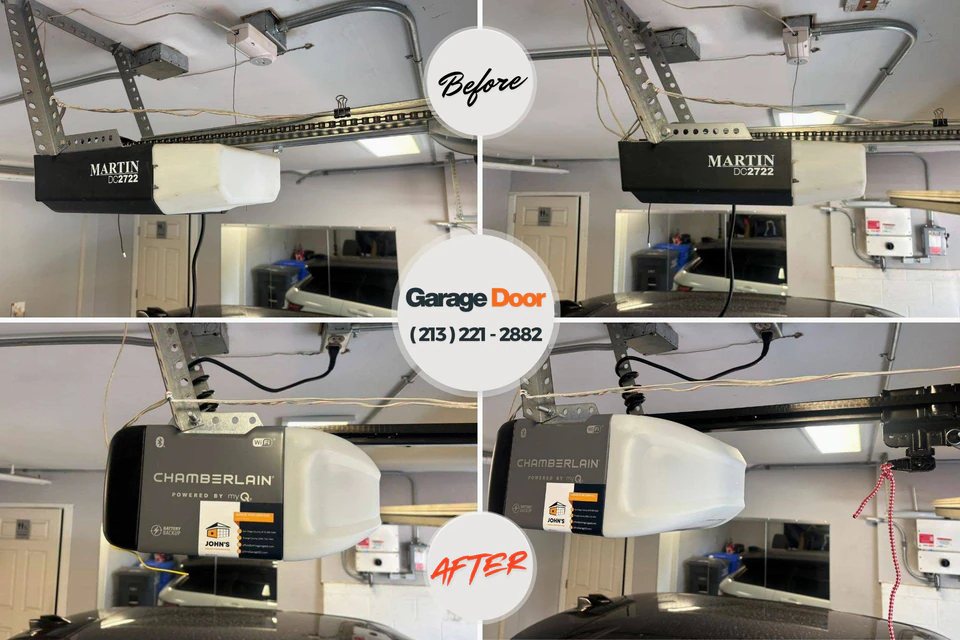 Before and after: garage door repair New Kingman-Butler, AZ